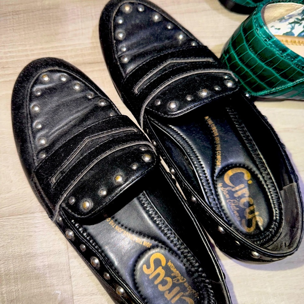 Circus by Sam Edelman Black Studded Loafers